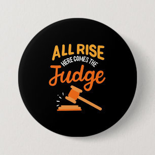 Badge Rond 7,6 Cm L'Avocat Monte Ici Le Juge