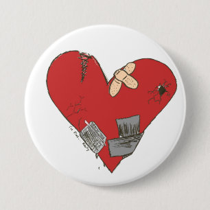 Badge Rond 7,6 Cm Le coeur brisé