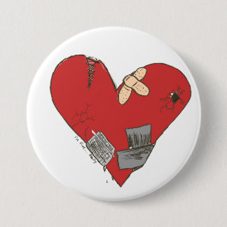 Badge Rond 7,6 Cm Le coeur brisé