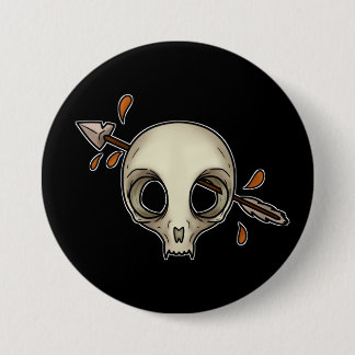Badge Rond 7,6 Cm Le crâne du chat désosse la collection