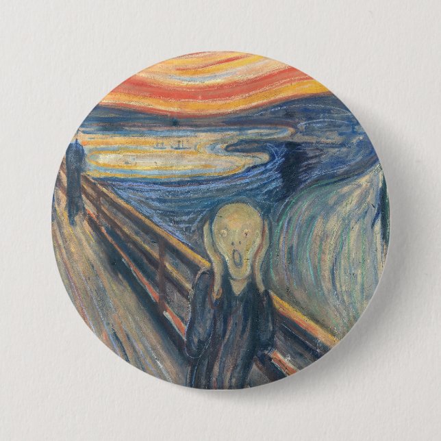 Badge Rond 7,6 Cm Le cri de Munch (Devant)