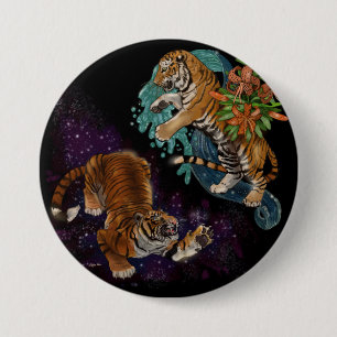 Badge Rond 7,6 Cm Le destin dans les étoiles Tigres