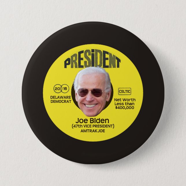 Badge Rond 7,6 Cm Le disque de Joe Biden (Devant)