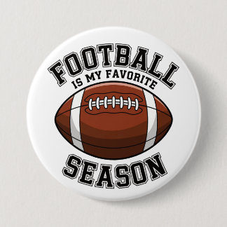 Badge Rond 7,6 Cm Le football est ma saison préférée