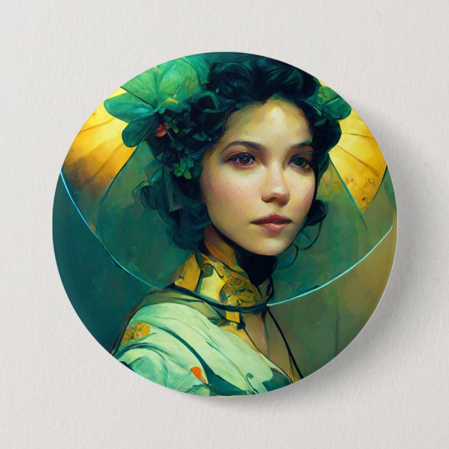 Badge Rond 7,6 Cm Le Imaginaire-tête Sci-Fi (Devant)