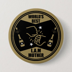 Badge Rond 7,6 Cm Le meilleur du monde comme une mère