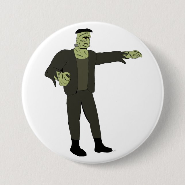 Badge Rond 7,6 Cm Le monstre (Devant)