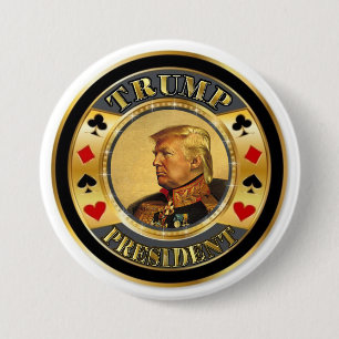 Badge Rond 7,6 Cm Le Président Casino Chip d'atout