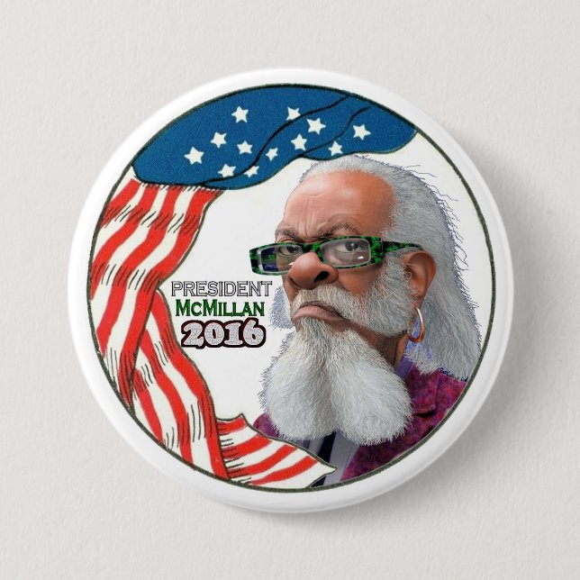 Badge Rond 7,6 Cm Le Président McMillan 2016 (Devant)