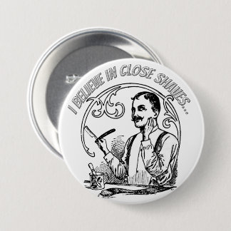 Badge Rond 7,6 Cm Le rasage classique d'un homme