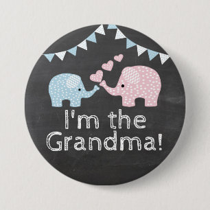 Badge Rond 7,6 Cm Le regard   de tableau d'éléphant de garçon je
