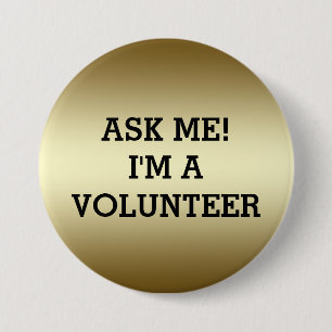 BADGE ROND 7,6 CM LE VOLONTAIRE BOUTONNE LE NOIR D'OR DES BORNES