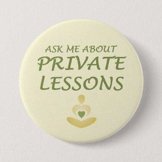 Badge Rond 7,6 Cm leçons privées (Devant)