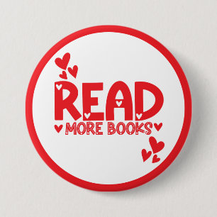 Badge Rond 7,6 Cm Lecture Livres amour