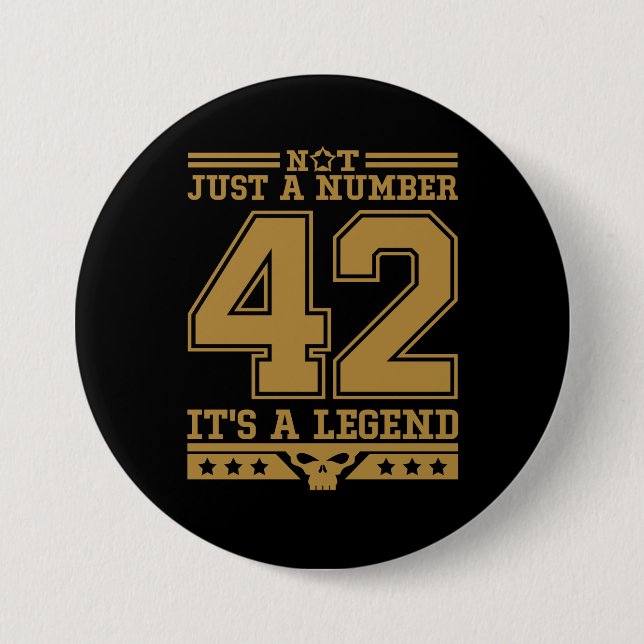 Badge Rond 7,6 Cm Légende du numéro 42 (Devant)