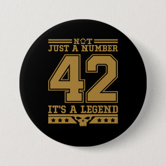 Badge Rond 7,6 Cm Légende du numéro 42