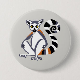 Badge Rond 7,6 Cm Lemur - bouton