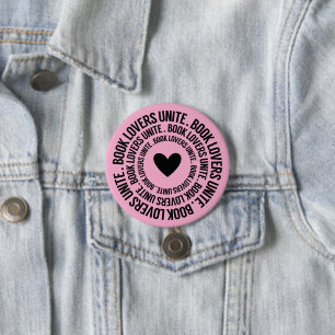 Badge Rond 7,6 Cm Les amateurs de livres s'unissent