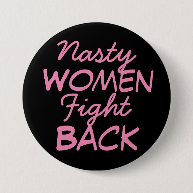 Badge Rond 7,6 Cm Les femmes méchantes battent en retraite (Devant)