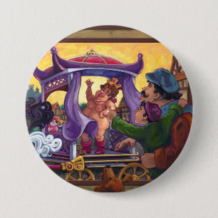 Badge Rond 7,6 Cm Les nouveaux vêtements de l'empereur