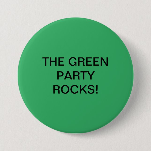 BADGE ROND 7,6 CM LES ROCHES DE PARTI VERT ! (Devant)