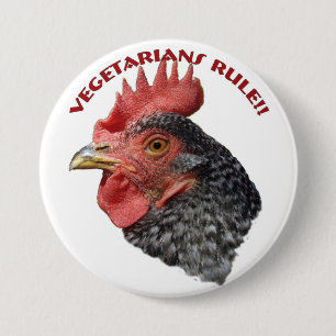 Badge Rond 7,6 Cm Les végétariens dominent ! -Badge