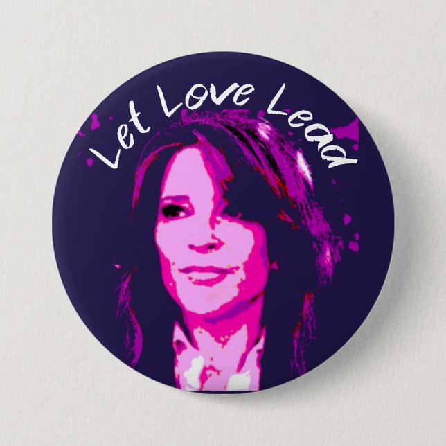 Badge Rond 7,6 Cm Let Love Lead - Marianne Williamson (Devant)
