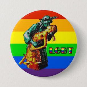 BADGE ROND 7,6 CM LGBT