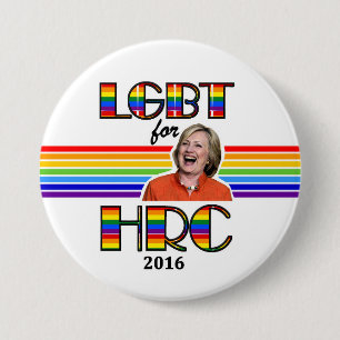 Badge Rond 7,6 Cm LGBT pour Hillary