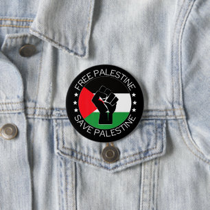 Badge Rond 7,6 Cm Libérez la Palestine Génocide Drapeau palestinien