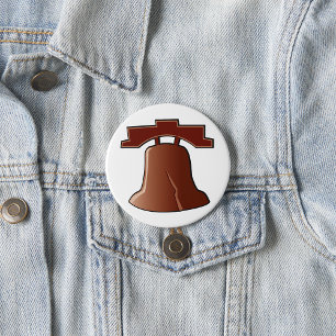 Badge Rond 7,6 Cm Liberty moderne Bell Patriotique Philadelphie Icon