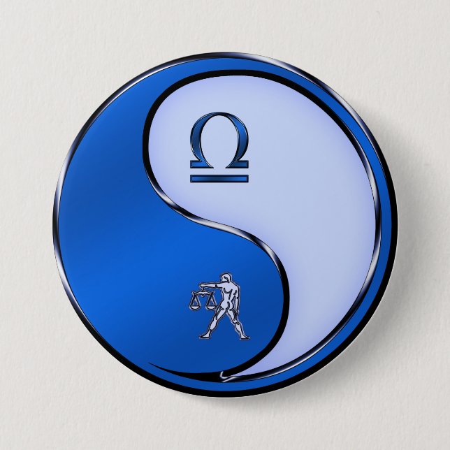 Badge Rond 7,6 Cm Libra (Devant)