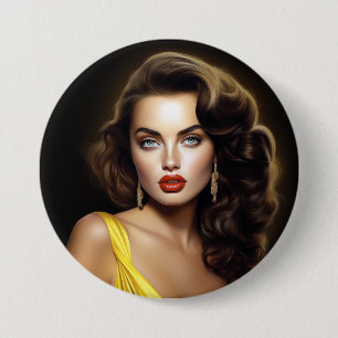 Badge Rond 7,6 Cm Lina - Super Modèle Latina!