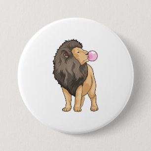 Badge Rond 7,6 Cm Lion gomme à mâcher