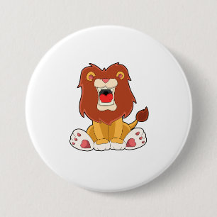Badge Rond 7,6 Cm lion rugissant
