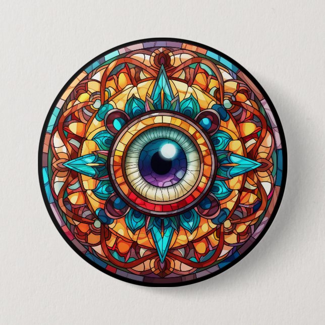 Badge Rond 7,6 Cm L'oeil du dragon (Devant)