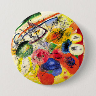 Badge Rond 7,6 Cm l'œuvre d'art de Wassily Kandinsky, Traits noirs 1