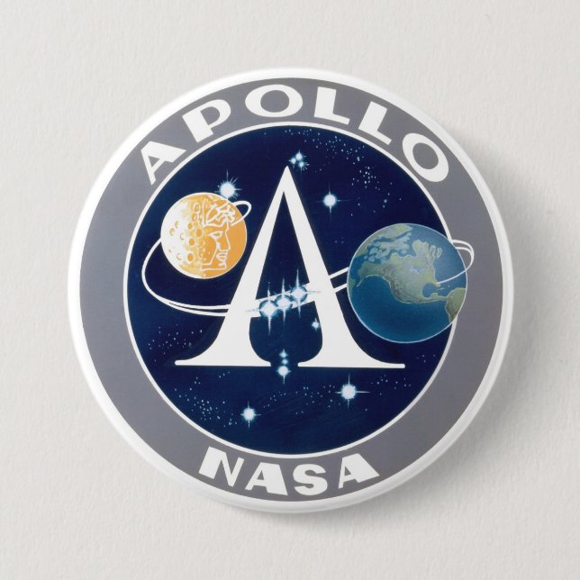 Badge Rond 7,6 Cm Logo de programme Apollo (Devant)