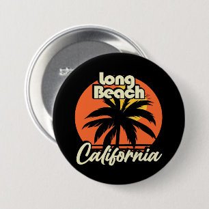 Badge Rond 7,6 Cm Long Beach California