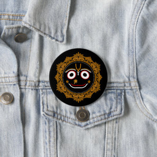 Badge Rond 7,6 Cm Lord Jagannath Dévotion - Hare Krishna