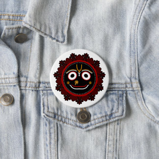 Badge Rond 7,6 Cm Lord Jagannath Devotional - Hare Krishna