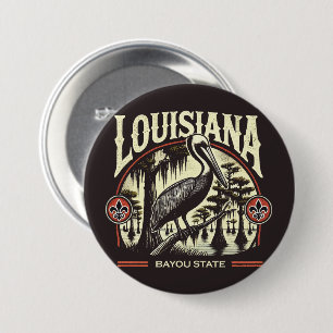 Badge Rond 7,6 Cm Louisiane