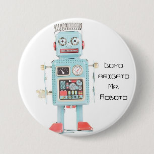 Badge Rond 7,6 Cm M. Roboto d'arigato de Domo
