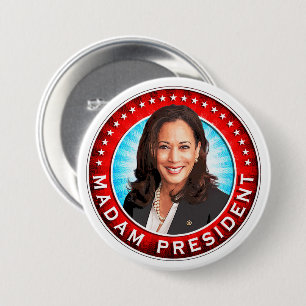 Badge Rond 7,6 Cm Madame la Vice-présidente