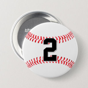 Badge Rond 7,6 Cm Maillot de baseball personnalisé Numéro de joueur