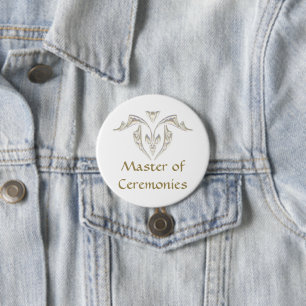 Badge Rond 7,6 Cm Maître de cérémonie - Bouton MC