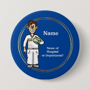 Badge Rond 7,6 Cm Male Nurse Customize Button