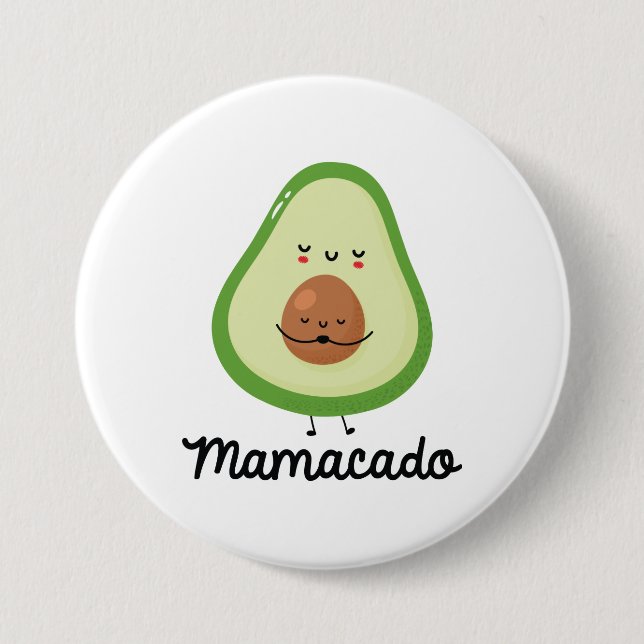 Badge Rond 7,6 Cm Mamacado (Devant)