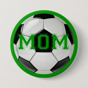 Badge Rond 7,6 Cm Maman de footballeuse Couleurs personnalisées