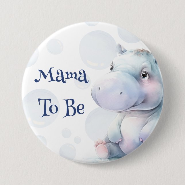 Badge Rond 7,6 Cm Maman doit être Baby shower (Devant)
